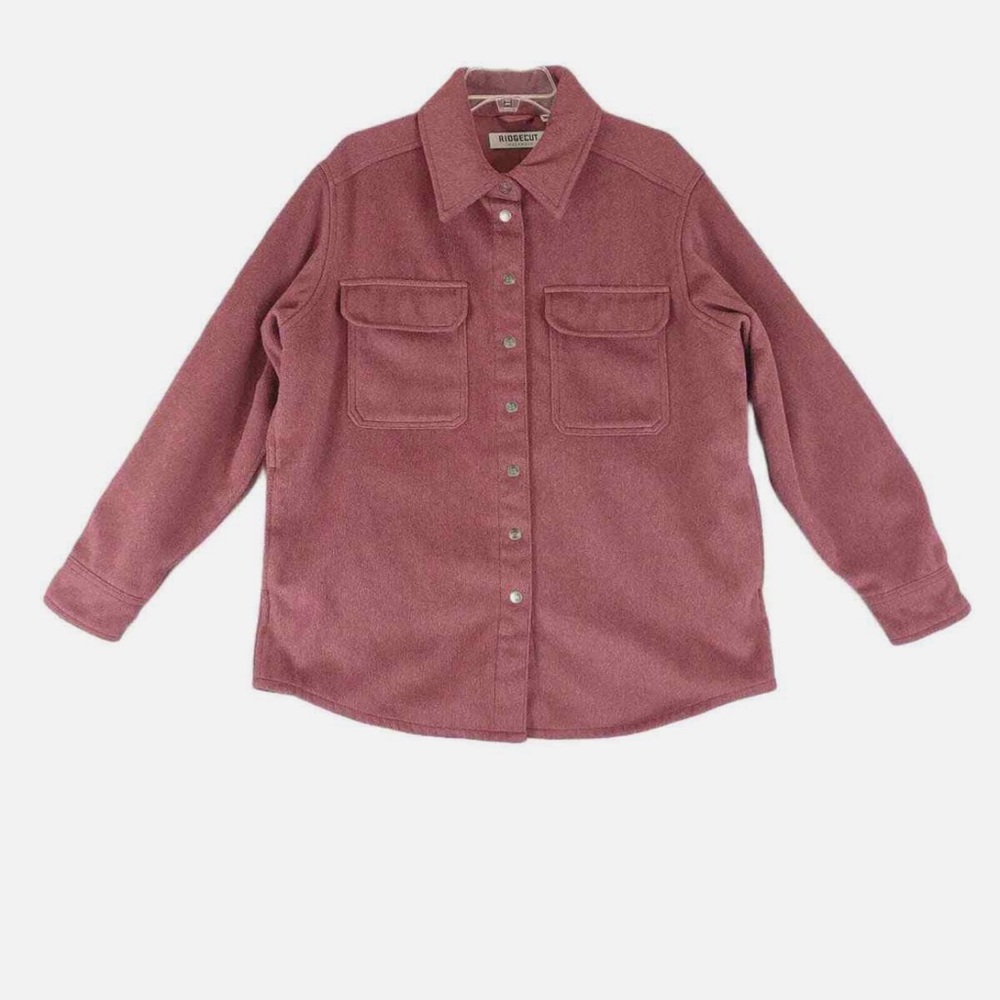 SOLD*** Women’s Heavy Flannel Shirt-Jacket(WINE Color)